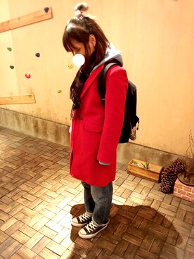 「aiko」｜「アイテム（その他アウター）」を使った、コダさん（レディース・154cm）の冬コーディネート