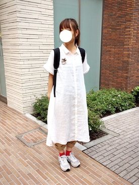 「アイテム（シャツワンピース）」を使った、コダさん（レディース・154cm・20代）の夏コーディネート
