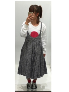 「keisuke kanda（ケイスケカンダ）のアイテム（スウェット）」を使った、コダさん（レディース・154cm）の秋コーディネート