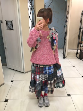 「bulle de savon（ビュルデサボン）のアイテム（ソックス/靴下）」を使った、コダさん（レディース・154cm）の秋コーディネート