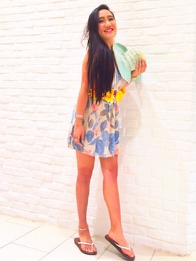 「アイテム（ヘアアクセサリー）」を使った、rei kashiwabaraさん（レディース・162cm）の春コーディネート