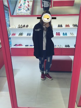 「SUPERGA（スペルガ）のアイテム（シューズ）」を使った、wslさん（レディース・153cm）の冬コーディネート