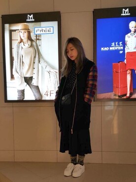 「SUPERGA（スペルガ）のアイテム（シューズ）」を使った、wslさん（レディース・153cm）の冬コーディネート