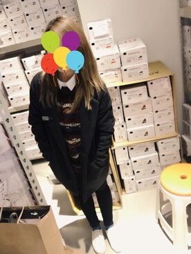 「SUPERGA（スペルガ）のアイテム（シューズ）」を使った、wslさん（レディース・154cm）の冬コーディネート