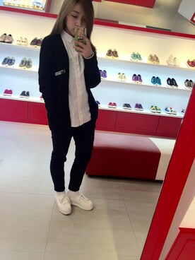 「SUPERGA（スペルガ）のアイテム（シューズ）」を使った、wslさん（レディース・154cm）の冬コーディネート