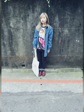 「アイテム（ブーティ、レッド系）」を使った、wslさん（レディース・151cm）の冬コーディネート