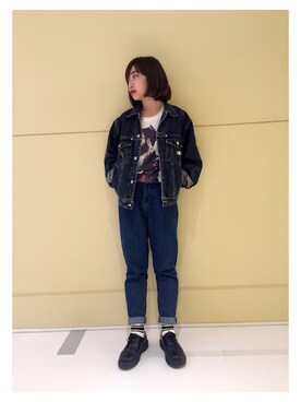「TAIPEI」｜「アイテム（ダウンジャケット/コート）」を使った、wslさん（レディース・154cm）の春コーディネート