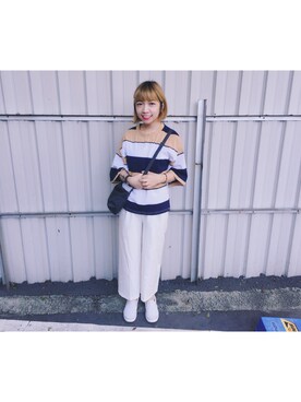 「pizza cut five（ピザカットファイブ）のアイテム（パンツ）」を使った、wslさん（レディース・154cm）の秋コーディネート