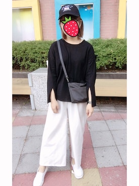 「pizza cut five（ピザカットファイブ）のアイテム（パンツ）」を使った、wslさん（レディース・154cm）の秋コーディネート