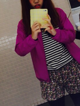 「雨」｜「アイテム（スタジャン）」を使った、ともちゃんさん（レディース・158cm）の秋コーディネート