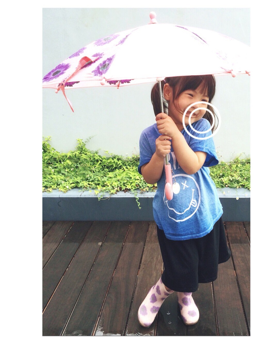 chelsea♡さんの「傘マーガレットプリント柄（HAKKA KIDS）」を使ったコーディネート
