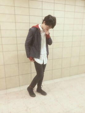 「ソックス」｜「アイテム（その他アウター）」を使った、yutoさん（メンズ・165cm）の春コーディネート