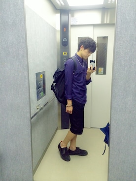 「青シャツ」｜yutoさん（メンズ・167cm）の春コーディネート