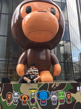 「A BATHING APE（アベイシングエイプ）のアイテム（その他）」を使った、WallnusLiさん（メンズ・173cm）の秋コーディネート