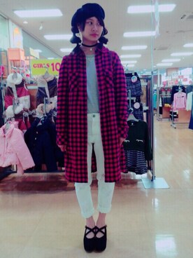 「TOMMY（トミー）のアイテム（ハンチング/ベレー帽）」を使った、Miiさん（レディース・156cm）の秋コーディネート