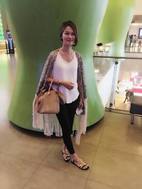 「Taiwan」｜「アイテム（ステンカラーコート）」を使った、Mei Sunさん（レディース・166cm）の秋コーディネート