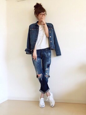 「melple（メイプル）のアイテム（アクセサリー）」を使った、Tu--chanさん（レディース・160cm）の春コーディネート
