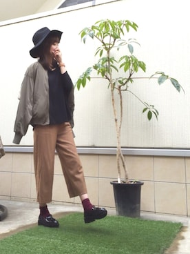 「OSMOSIS（オズモーシス）のアイテム（ブルゾン）」を使った、Tu--chanさん（レディース・160cm）の冬コーディネート