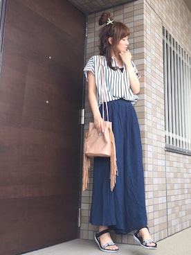「vingtrois（バントロア）のアイテム」を使った、Tu--chanさん（レディース・160cm）の夏コーディネート