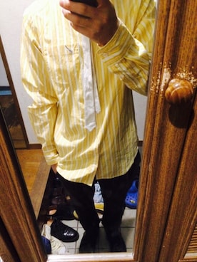 「JOHN LAWRENCE SULLIVAN accessory（ジョンローレンスサリバンアクセサリー）のアイテム（シューズ）」を使った、yukiさん（メンズ・170cm）の秋コーディネート