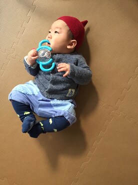 「sense of wonder（センスオブワンダー）のアイテム（レギンス/スパッツ）」を使った、Yuri Hanamoriさん（キッズ・80cm）の春コーディネート