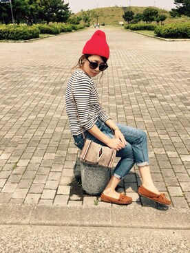 赤 ニット帽 のレディース人気ファッションコーディネート 季節 3月 5月 Wear