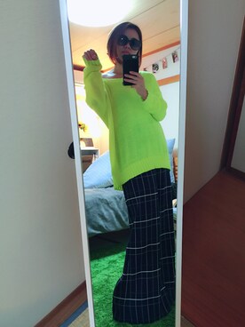 「SpRay PREMIUM（スプレイプレミアム）のアイテム（ニット/セーター）」を使った、agnesさん（レディース・166cm）の秋コーディネート