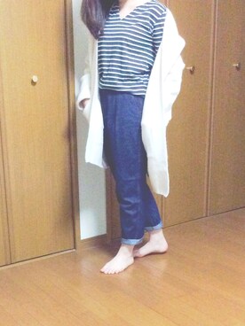 「マムジーンズ」｜tiffany*ﾟさん（レディース・154cm）の春コーディネート