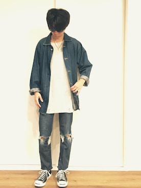 「コンバース ジャックパーセル」｜TAKAさん（メンズ・175cm）の秋コーディネート