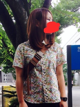 「動物モチーフ」｜「アイテム（腕時計）」を使った、くろてさん（レディース・145cm）の夏コーディネート