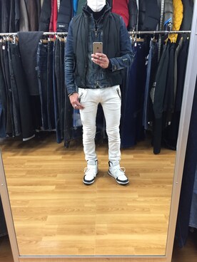 「no brand（ノーブランド）のアイテム（その他アウター、ブラック系）」を使った、kenkenさん（メンズ・175cm）の冬コーディネート