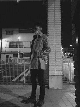 「BEAUTY&YOUTH UNITED ARROWS（ビューティーアンドユースユナイテッドアローズ）のアイテム（デニムパンツ、ブラック系）」を使った、kenkenさん（メンズ・175cm）の冬コーディネート