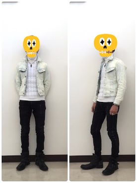 「ブリーチデニム」｜「アイテム（ブーツ）」を使った、kenkenさん（メンズ・175cm）の冬コーディネート