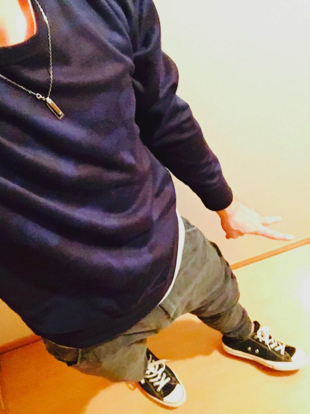 「Big John、SEIKO、autumn、camouflage、AZUL by moussy、BEAMS HEART、シンプル、大人コーデ、大人カジュアル」｜「Big Johnのアイテム（シューズ、ブルー系）」を使った、haruさん（メンズ・168cm）の秋コーディネートの1枚目の写真