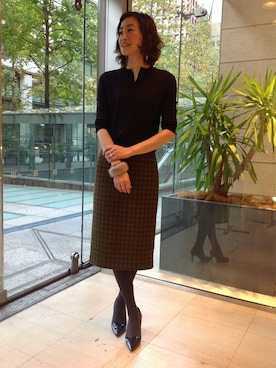 「EFFE BEAMS（エッフェビームス）のアイテム」を使った、Tomoko.Kさん（レディース・163cm）の秋コーディネート