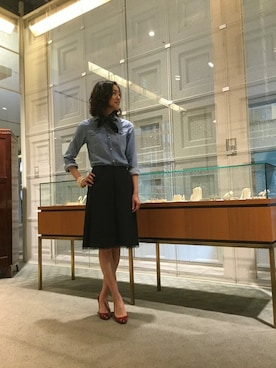 「ウエスタンシャツ」｜「アイテム（財布/小物）」を使った、Tomoko.Kさん（レディース・163cm）の冬コーディネート