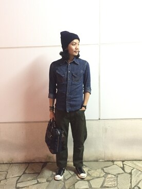 「MSPC（エムエスピーシー）のアイテム」を使った、MattChungさん（メンズ・170cm）の春コーディネート