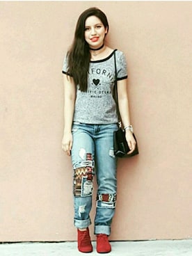 「R29UnBasicBasics」｜Yvanna Tafoyaさん（レディース・157cm）の秋コーディネート