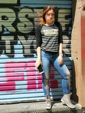 「glitter」｜Yvanna Tafoyaさん（レディース・157cm）の秋コーディネート