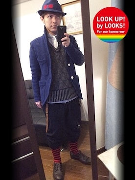 「HAVERSACK（ハバーザック）のアイテム（その他アウター）」を使った、kento21さんの冬コーディネート