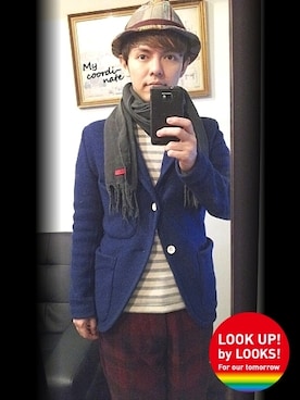 「HAVERSACK（ハバーザック）のアイテム（その他アウター）」を使った、kento21さんの冬コーディネート