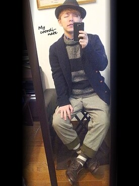 「HAVERSACK（ハバーザック）のアイテム（その他アウター）」を使った、kento21さんの冬コーディネート