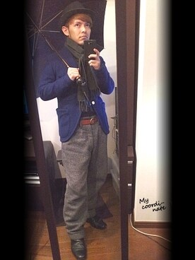 「HAVERSACK（ハバーザック）のアイテム（その他アウター）」を使った、kento21さんの冬コーディネート