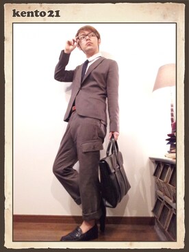 「LEMAIRE（ルメール）のアイテム（その他アウター）」を使った、kento21さんの春コーディネート