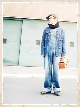 「HAVERSACK（ハバーザック）のアイテム（その他アウター）」を使った、kento21さんの冬コーディネート