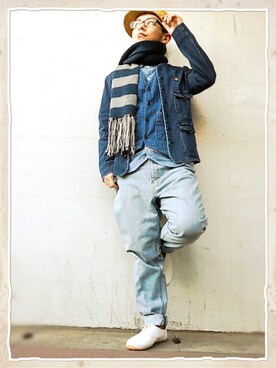 「HAVERSACK（ハバーザック）のアイテム（その他アウター）」を使った、kento21さんの冬コーディネート