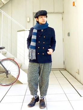 「HAVERSACK（ハバーザック）のアイテム（その他アウター）」を使った、kento21さんの冬コーディネート