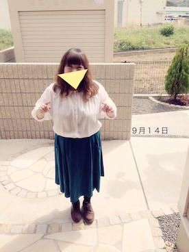 「ひざ丈スカート」｜maruさん（レディース・150cm・30代）の秋コーディネート