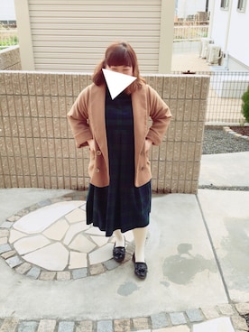 「ブラックウォッチ」｜「アイテム（ワンピース/ドレス）」を使った、maruさん（レディース・150cm）の冬コーディネート