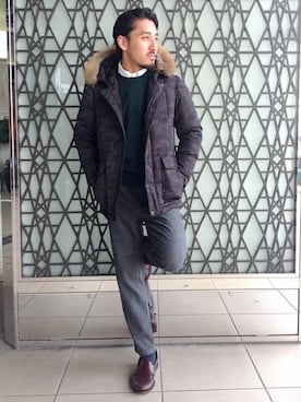「カシミヤ」｜今井さん（メンズ・171cm）の秋コーディネート